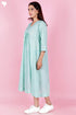 Mulmul Cotton Dress In Block Print
